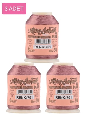 Tedar 3 Adet Altınbaşak Oya ve Dantel İpi 20 gr - Royaleks - No: 701 Najmaddin