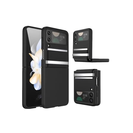 Sh Samsung Galaxy Z Flip 3 Kılıf Belt Flip Kapak - Siyah Najmaddin