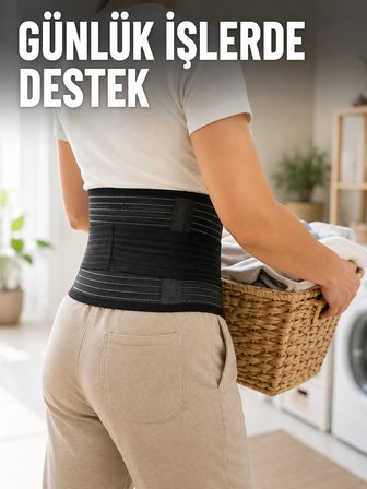 Karg Bel Destekli Çalışma Korsesi Ayarlanabilir Elastik Cırtlı Bel Desteği Najmaddin