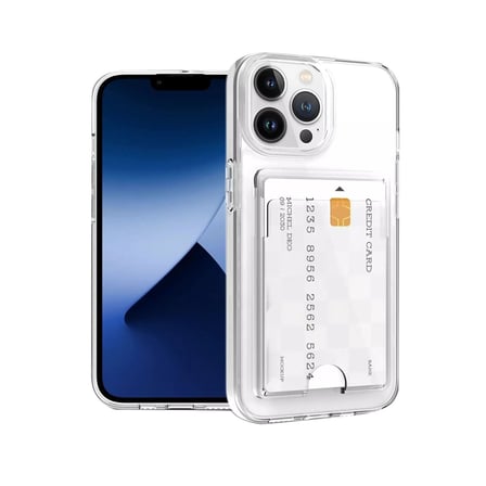 Bez iPhone 14 Pro Max Kılıf Kart Şeffaf Silikon - Şeffaf Najmaddin