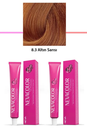 Tedar 2 li Set Premium 8.3 Altın Sarısı - Kalıcı Krem Saç Boyası 2 X 50 g Tüp Najmaddin