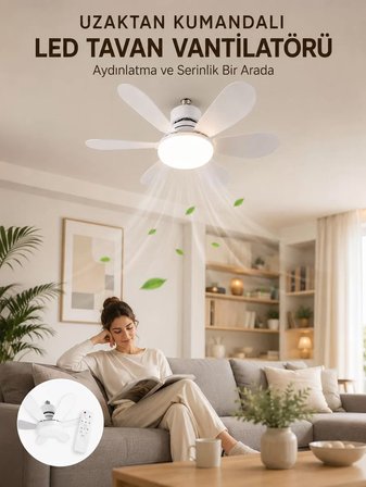 Hepsi Yüksek Aydınlatma Performansına Sahip LED Tavan Fanı Sessiz Çalışma Güçlü Esinti ve Uzaktan Kumanda Kontrolü Najmaddin