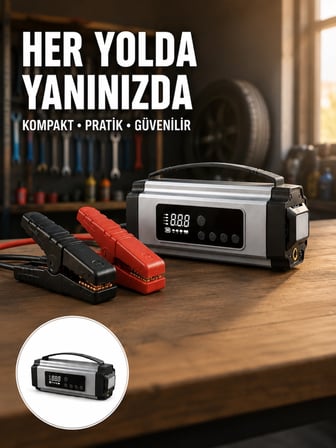 Mey Mey İthalat Acil Durumlar İçin Çok Fonksiyonlu Araç Akü Takviyesi Hava Kompresörü ve Güç Kaynağı Yeni Nesil Najmaddin