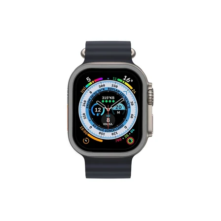 MEPA Najmaddin Watch Ultra 49mm Alüminyum Kasa Cam Ekran Koruyucu - Gri Najmaddin