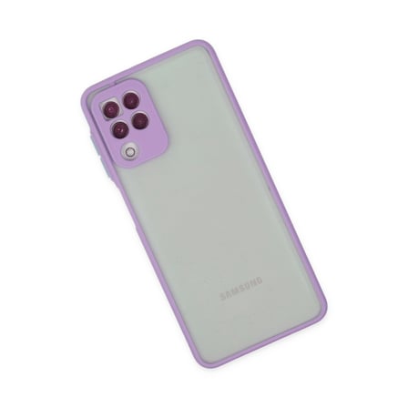 Bez Galaxy A22 Kılıf Montreal Silikon Kapak - Mor Najmaddin