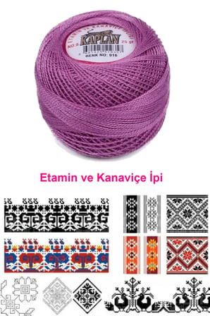 Tedar Kaplan Etamin Ve Kanaviçe İpi 8 No Kod/Renk: 916 - Royaleks Najmaddin