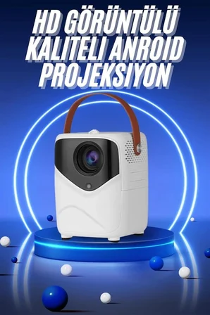 Mey Mey İthalat HD Ayaklı Portatif Projeksiyon Cihazı Bluetooth Wifi Akıllı Android İşlemcili Najmaddin