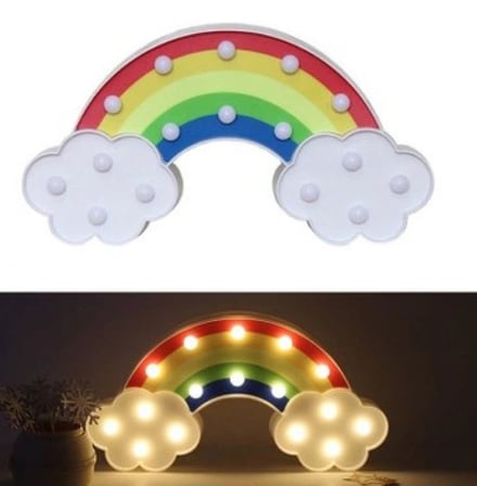 Tedar Led Işıklı Gökkuşağı Gece Lambası Najmaddin