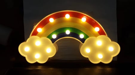 Tedar Led Işıklı Gökkuşağı Gece Lambası Najmaddin