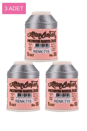 Tedar 3 Adet Altınbaşak Oya ve Dantel İpi 20 gr - Royaleks - No: 715 Najmaddin