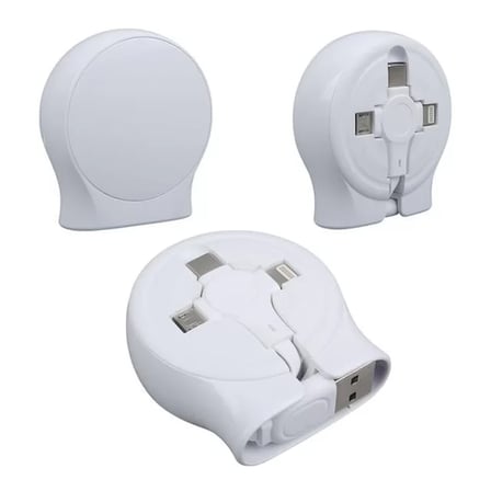 Sh Powermaster Pm-27143 1 Metre Makaralı 3ın1 Şarj Kablosu (lightning - Type-c - Micro Usb) Najmaddin