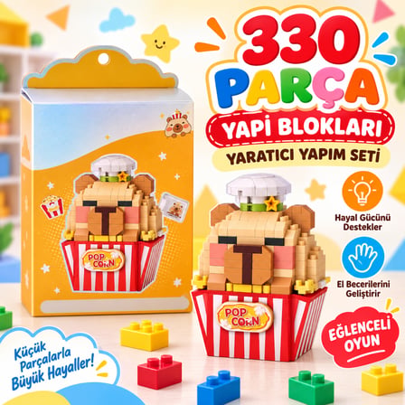 Ticaret LZ-8876  POPCORN MODEL 330 PARÇA BLOCK OYUNCAK Najmaddin