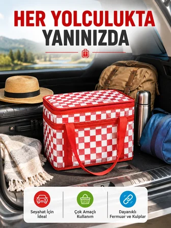 Karg 25 Litre Isı Yalıtımlı Termos Çanta Alüminyum Folyo İç Kaplamalı Piknik Çantası Najmaddin