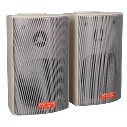 Sh Magicvoice Mv-16 7.5 Cm 30 Watt Komütatörlü Hat Trafolu Beyaz Sütun Hoparlör (2'li Takım) Najmaddin