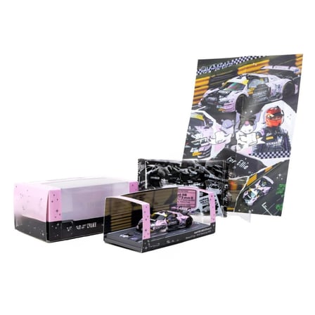 Ticaret 1/64 MODEL ARAÇ R8 LMS GT3 evo II Macau GT Cup - FIA GT World Cup 2024 #10 with Tarmac Cards Combo Set Najmaddin