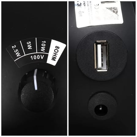 Sh Magicvoice Mv-13 7.5 Cm 20 Watt Komütatörlü Hat Trafolu Siyah Sütun Sarkık Hoparlör (2'li Takım) Najmaddin