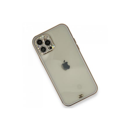 Bez iPhone 12 Pro Kılıf Liva Taşlı Silikon - Mor Najmaddin