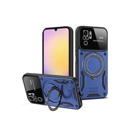 Sh Xiaomi Redmi Note 10s Kılıf Joy Lens Standlı Kapak - Lacivert Najmaddin
