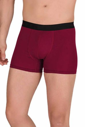 Tedar Pamuk Modal Likralı Esnek Erkek Boxer Bordo 4476B Najmaddin
