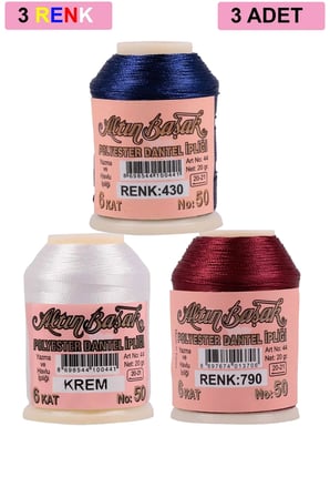 Tedar 3 Adet Altınbaşak Oya ve Dantel İpi 20 gr - Royaleks - No: KREM - 790 - 430 Najmaddin