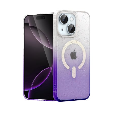 Bez iPhone 15 Plus Pummel Shiny Magsafe Kapak - Mor Najmaddin
