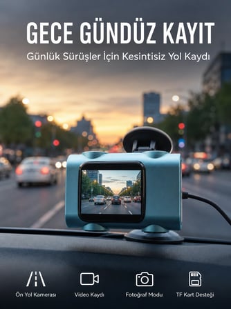 Karg Araç Güvenlik Kamerası Öne Bakan Yol Kayıt Cihazı Yeni Nesil Najmaddin