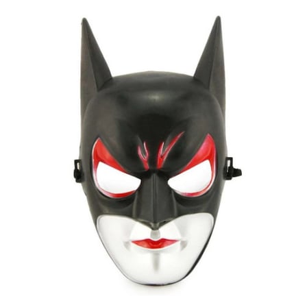 Emin Kırmızı Gözlü Siyah Batman Maske - Lastikli Batgirl Maskesi 28x17 cm Najmaddin