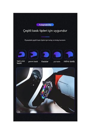 Karg Y20 Motor Kurye Kask Kulaklık Rgb Modlu Bluetooth Motosiklet Kulaklık 5.3 Bluetooth Interkom Najmaddin