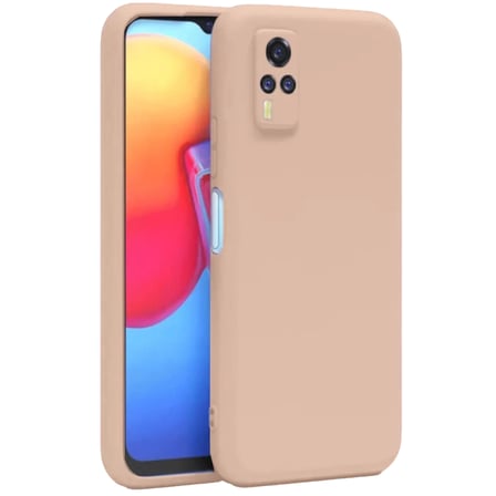 Sh Vivo Y53s Kılıf Nano İçi Kadife Silikon - Pudra Najmaddin