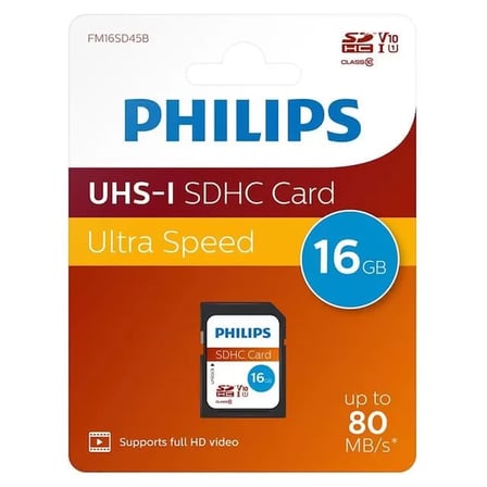Sh Philips 16gb Ultra Hızlı 80mb/s Uhs-ı Sdhc Hafıza Kartı (fm16sd45b/00) Najmaddin