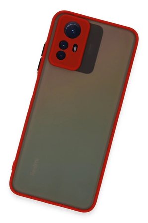 Mark Newface Xiaomi Redmi Note 12S Kılıf Montreal Silikon Kapak - Kırmızı Najmaddin