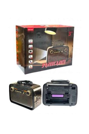 Müzik Kutusu Bluetooth Bağlantılı El Fenerli Nostaljik Tasarım Radyo Najmaddin