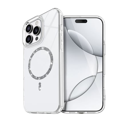 Bez iPhone 16 Pro Live Diamond Magsafe Kapak - Şeffaf Najmaddin