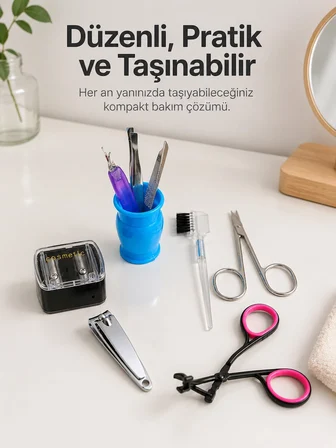 Mey Mey İthalat Paslanmaz Çelik Manikür Seti Tırnak Kaş ve Kişisel Bakım Aletleri Najmaddin