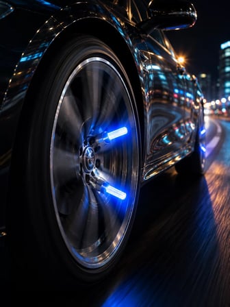 Hepsi Araç Sibop Işığı 4'lü Set Otomatik Yanan LED Lastik Aksesuarı Najmaddin