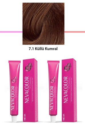 Tedar 2 li Set Premium 7.1 Küllü Kumral - Kalıcı Krem Saç Boyası 2 X 50 g Tüp Najmaddin