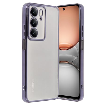 MEPA Najmaddin Realme C75 4g Kılıf Razer Lensli Silikon - Mor Najmaddin