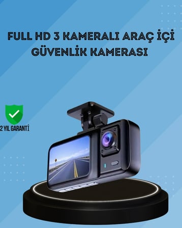 Karg 360° Kapsama Sahip Full Hd Araç Kamerası 3’lü Kayıt Gece Görüşlü Dashcam Najmaddin