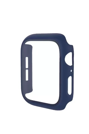 Sh Newface Apple Watch 41mm Camlı Kasa Ekran Koruyucu - Mavi Najmaddin