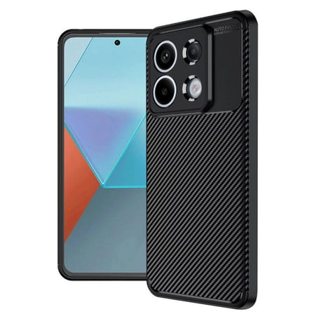 Tedar Xiaomi Uyumlu Redmi Note 13 Pro 4g Kılıf Auto Focus Karbon Kapak - Siyah Najmaddin