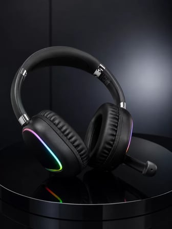 Hepsi Kablosuz Bluetooth 5.0 Kulaklık RGB Işıklı Tasarım Najmaddin