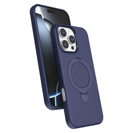 Bez iPhone 16 Pro Max Regal Magsafe Standlı Kapak - Lacivert Najmaddin