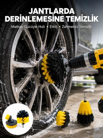 Karg Derinlemesine Temizlik İçin Dayanıklı Kıllı Matkap Fırçası Başlığı Najmaddin