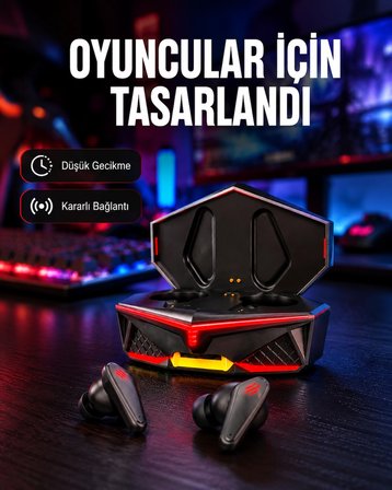 Karg Led Işıklı Metal Kasa Kablosuz  Kulaklık Yeni Nesil Najmaddin