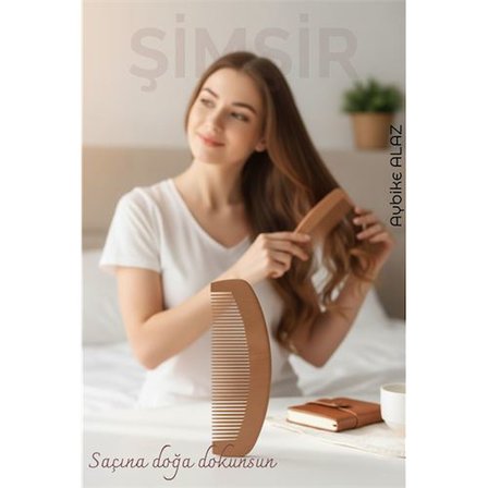 Arab Doğal Şimşir Ahşap Tarak – 16 cm, Anti-statik, Kepek Karşıtı ve El Yapımı 722266