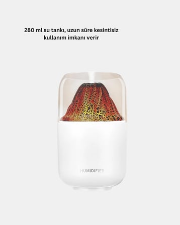 Mey Mey İthalat Alev Efektli Ultrasonik Uçucu Yağ Difüzörü 280ml Su Tanklı ve Sessiz Çalışma Özellikli Najmaddin