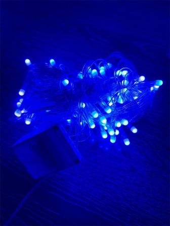 Tedar 10m 100 Led Damla Uçlu Mavi Işık Şeffaf Kablo Mz-17-6 Najmaddin