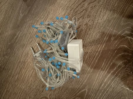 Tedar 10m 100 Led Damla Uçlu Mavi Işık Şeffaf Kablo Mz-17-6 Najmaddin