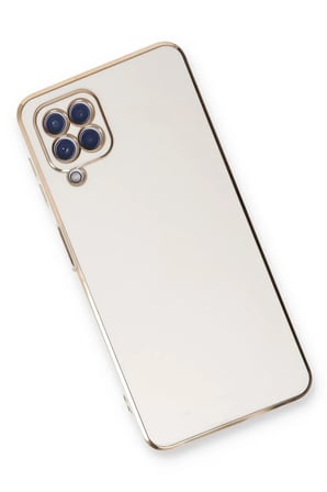 Mark Newface Samsung Galaxy A22 Kılıf Volet Silikon - Beyaz Najmaddin