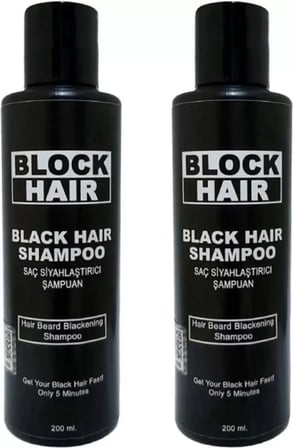 Sh Saçları Siyahlaştıran Block Hair Şampuan 200ml X 2 Adet Najmaddin